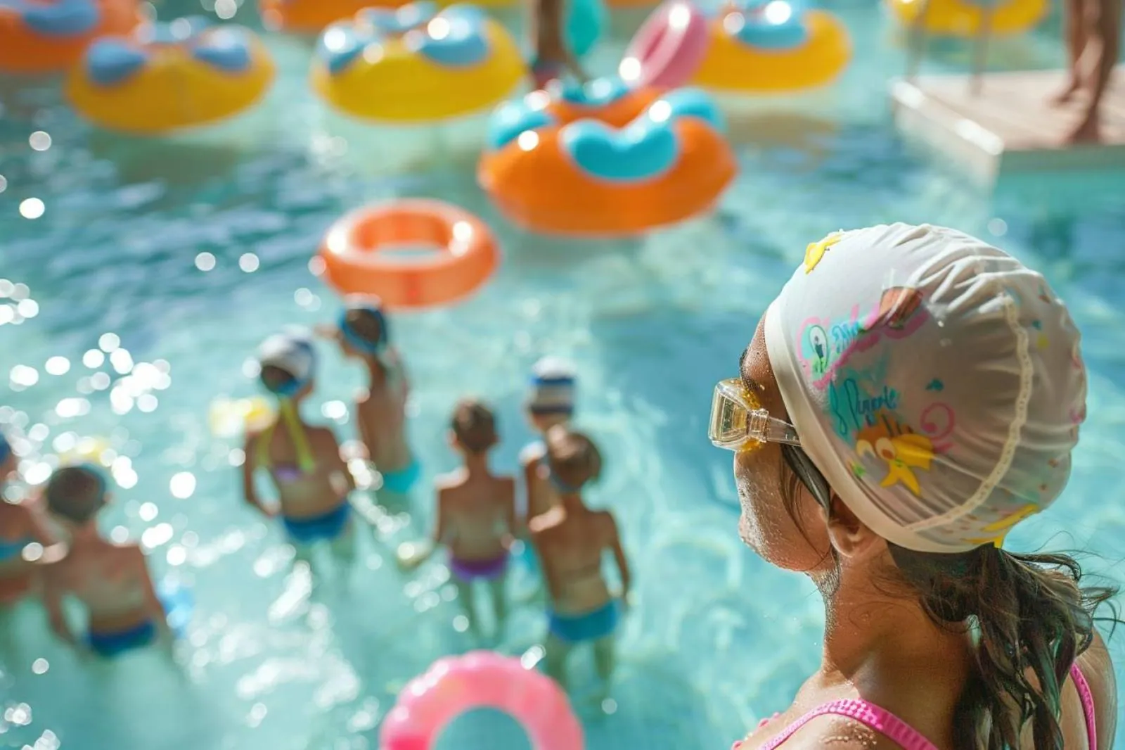 Comment les instructeurs évaluent-ils les progrès des enfants dans les cours de natation ?